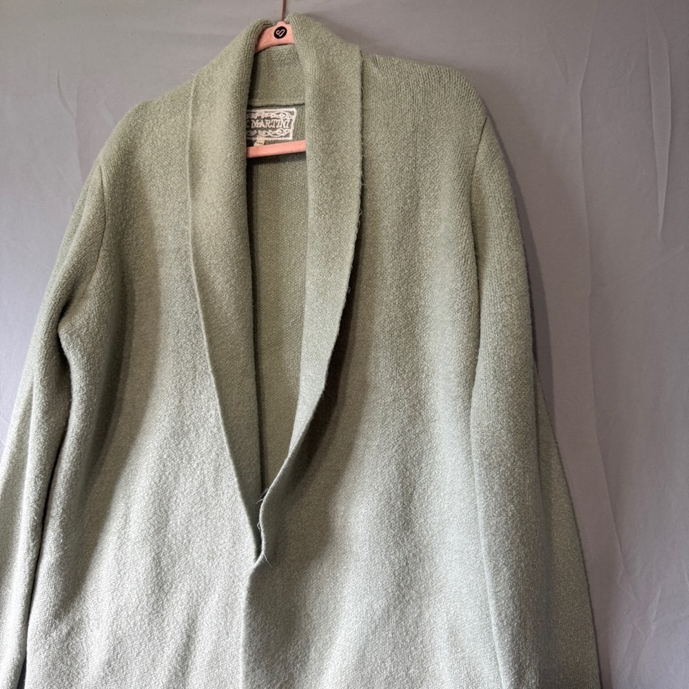 Pink Martini Womens Oversized Stockport Cardigan XXS Mint Lagenlook Wool Blend - Picture 4 of 7